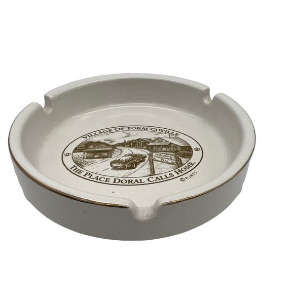 Village of Tobaccoville Ashtray The Place Doral Calls Home RJ Reynolds Vintage - Picture 4 of 4